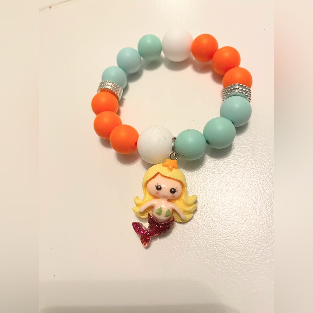 Mermaid Charm Beaded Bracelet
